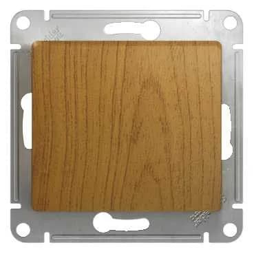 Выключатель однокнопочный Systeme Electric (Schneider) Glossa, цвет дуб