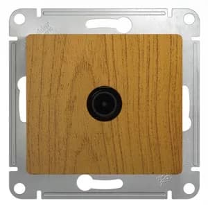 Розетка телевизионная оконечная Systeme Electric (Schneider) Glossa, цвет дуб