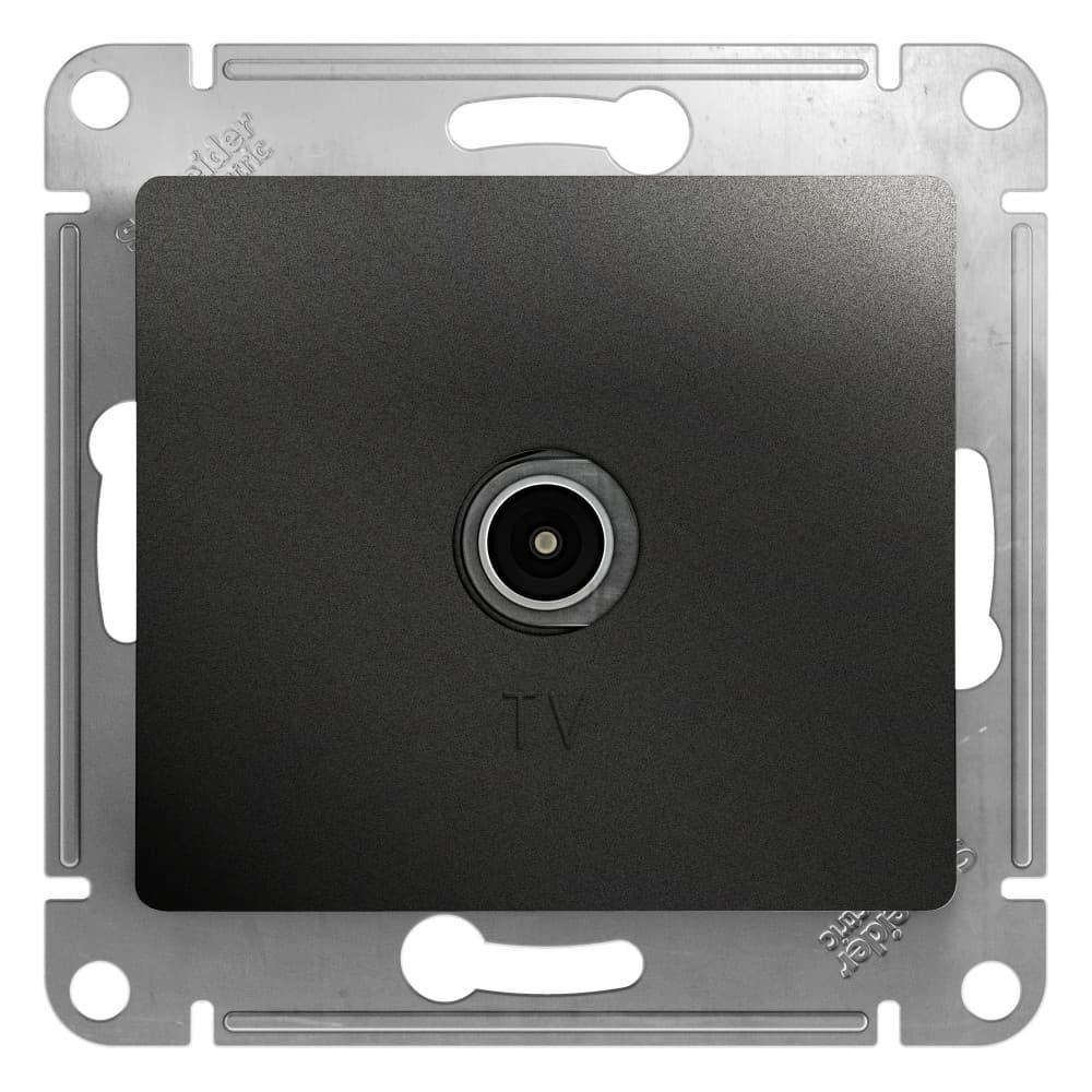 Розетка TV оконечная Schneider Electric Glossa антрацит для подключения телевизора GSL000791