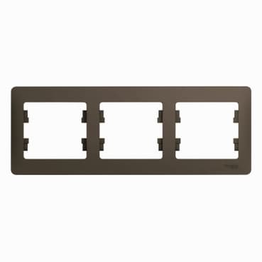 Рамка 3-местная Schneider Electric Glossa цвет шоколад GSL000803 для блока из трех устройств