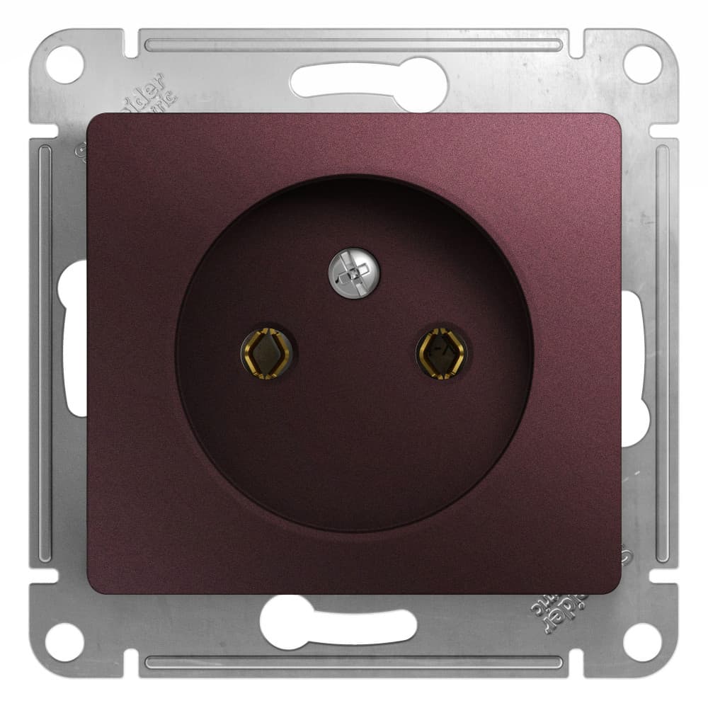 Розетка без заземления Schneider Electric Glossa баклажановый цвет GSL001141