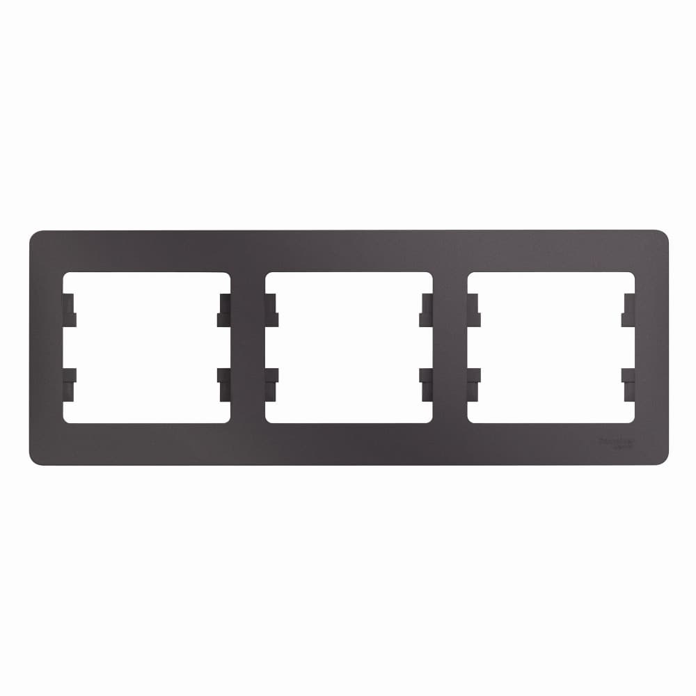 Рамка 3-местная Schneider Electric Glossa цвет сиреневый туман — купить в Electrica Shop