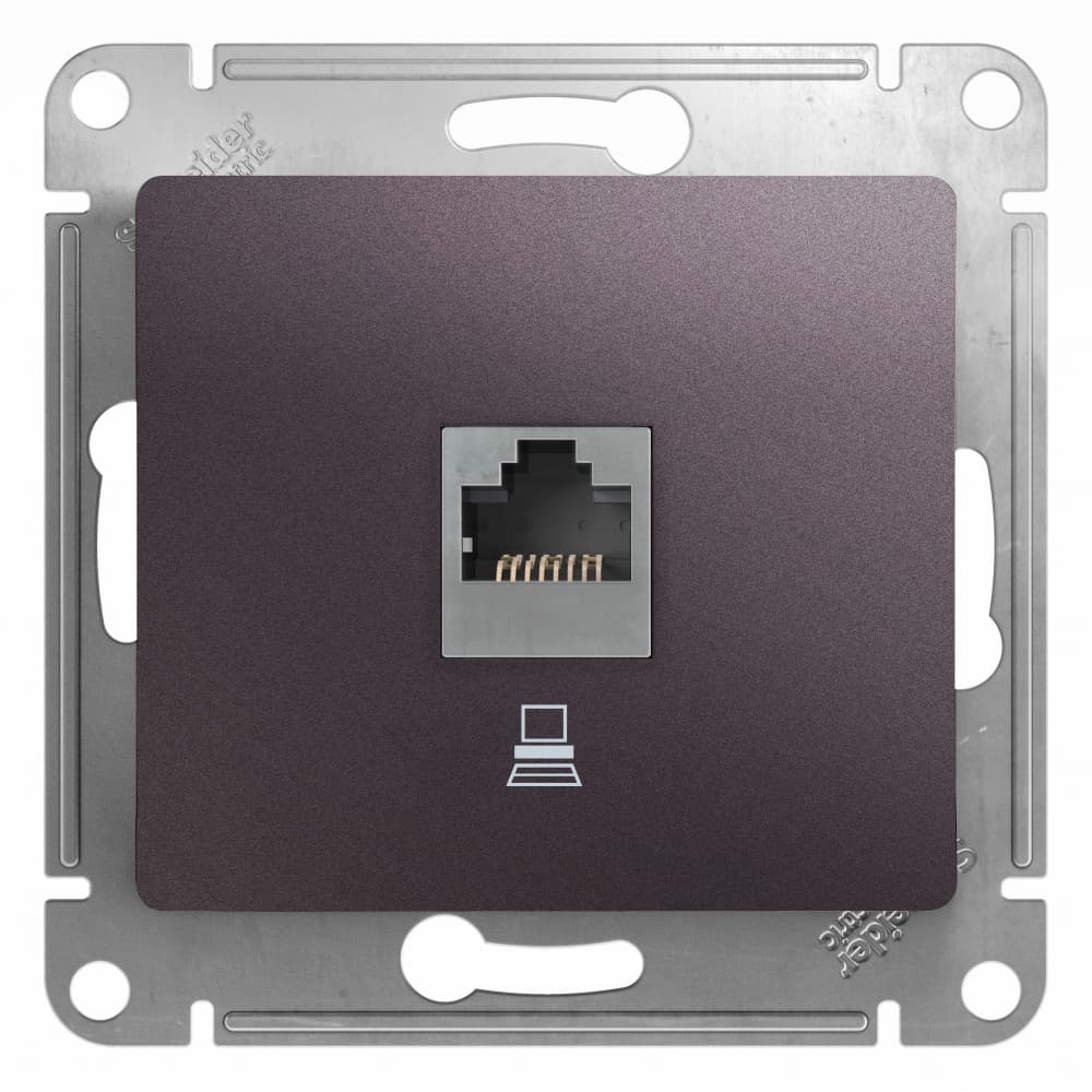 Розетка компьютерная Schneider Electric Glossa сиреневый туман RJ-45 — купить в Electrica Shop