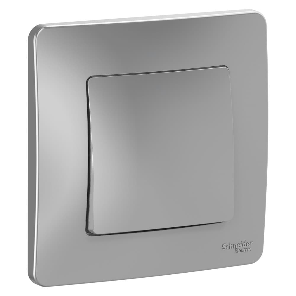 Выключатель одноклавишный Schneider Electric Blanca алюминий BLNVS010103