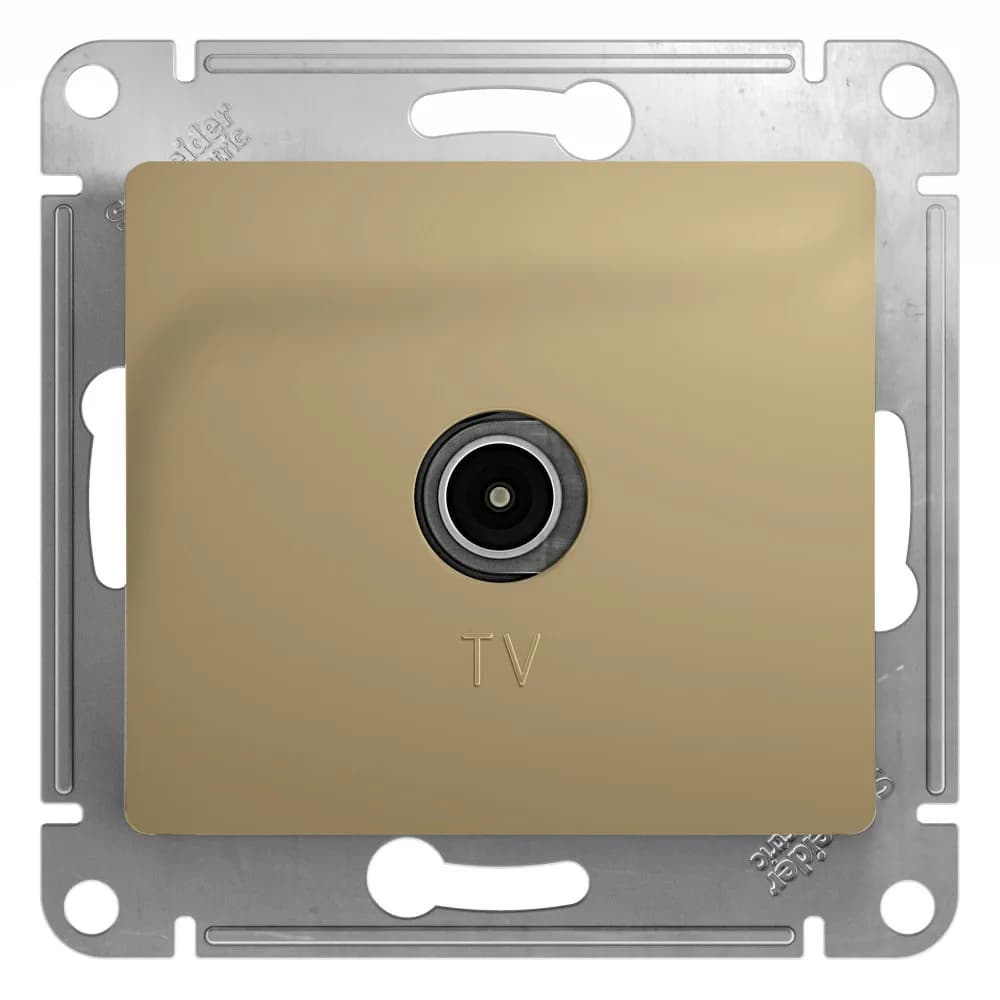 Розетка телевизионная одиночная Systeme Electric (Schneider) Glossa, цвет титан