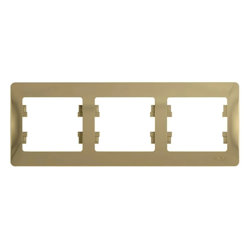 Рамка трехместная (3-постовая) Systeme Electric (Schneider) Glossa, цвет титан