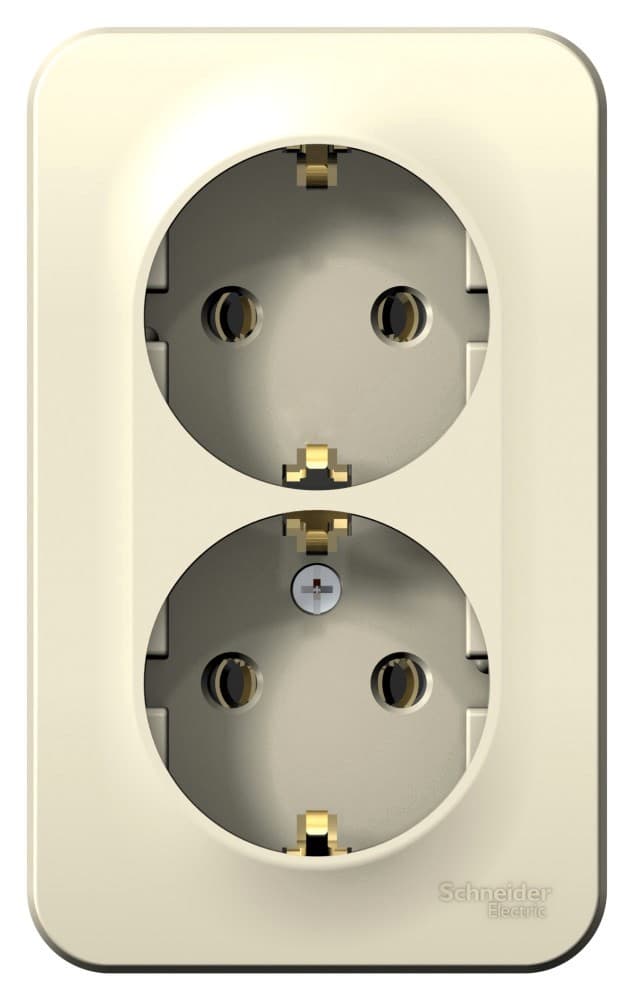 Розетка двойная с заземлением Systeme (Schneider) Electric Blanca BLNRA010212 (молочный)