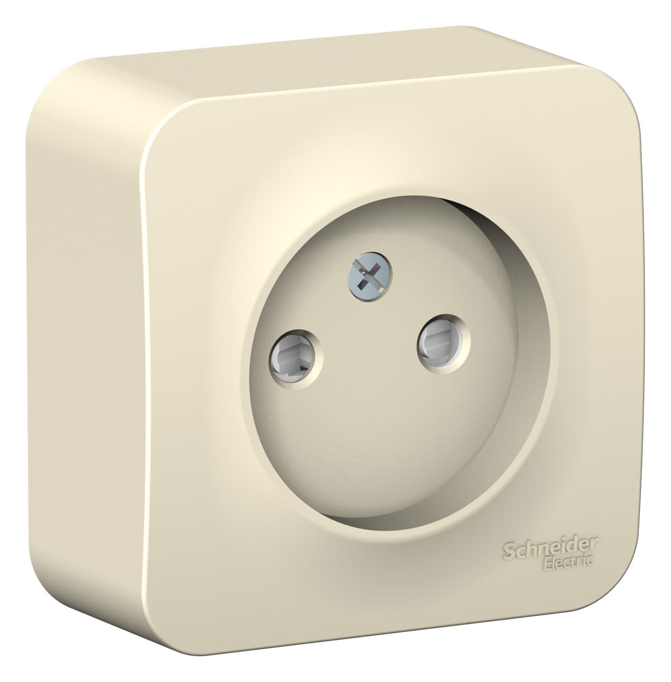 Розетка без заземления с защитными шторками Systeme Electric Blanca BLNRA001112, цвет молочный, защита от детей.