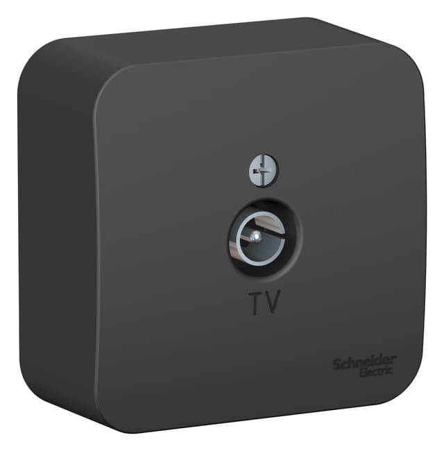 Розетка TV оконечная Systeme Electric Blanca BLNTA000016, цвет антрацит, для подключения антенны.