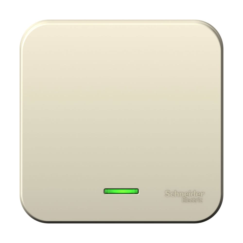 Выключатель 1-клавишный с подсветкой Systeme (Schneider) Electric Blanca BLNVA061112 (молочный)