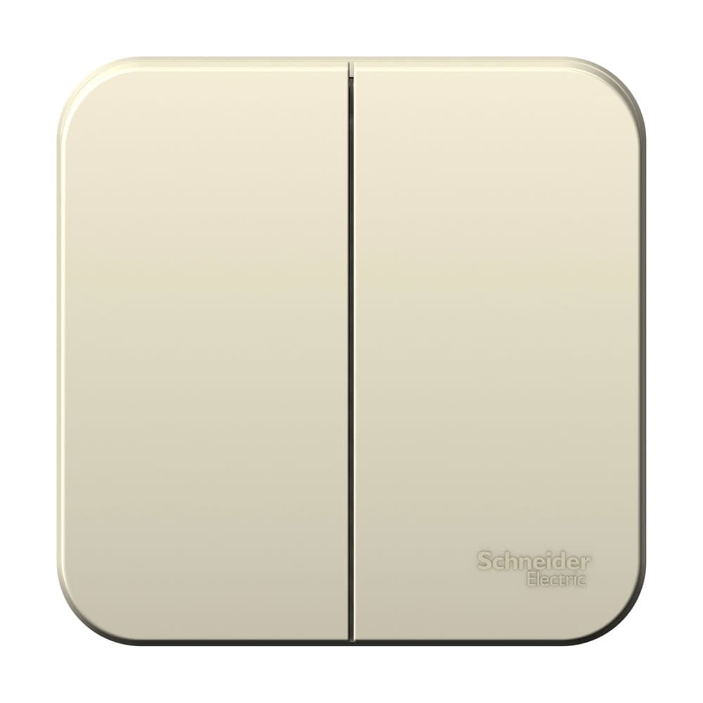 Выключатель двухклавишный Systeme Electric Blanca BLNVA065012, цвет молочный.
