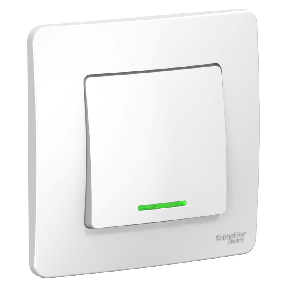 Выключатель проходной с подсветкой Schneider Electric Blanca белый BLNVS010611