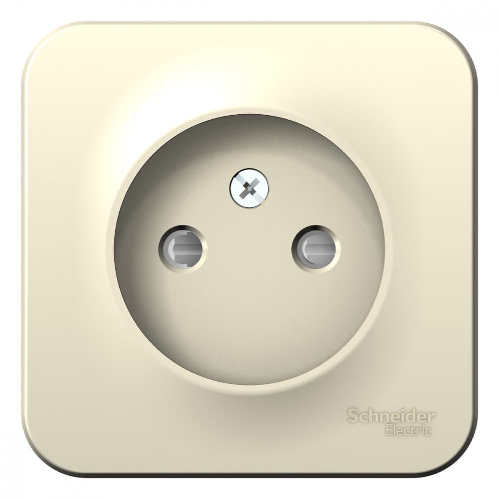Розетка без заземления с защитными шторками Systeme Electric Blanca BLNRA001112, цвет молочный