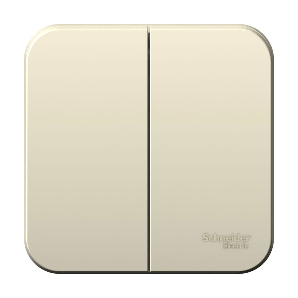 Выключатель двухклавишный Systeme Electric Blanca BLNVA105012, цвет молочный.
