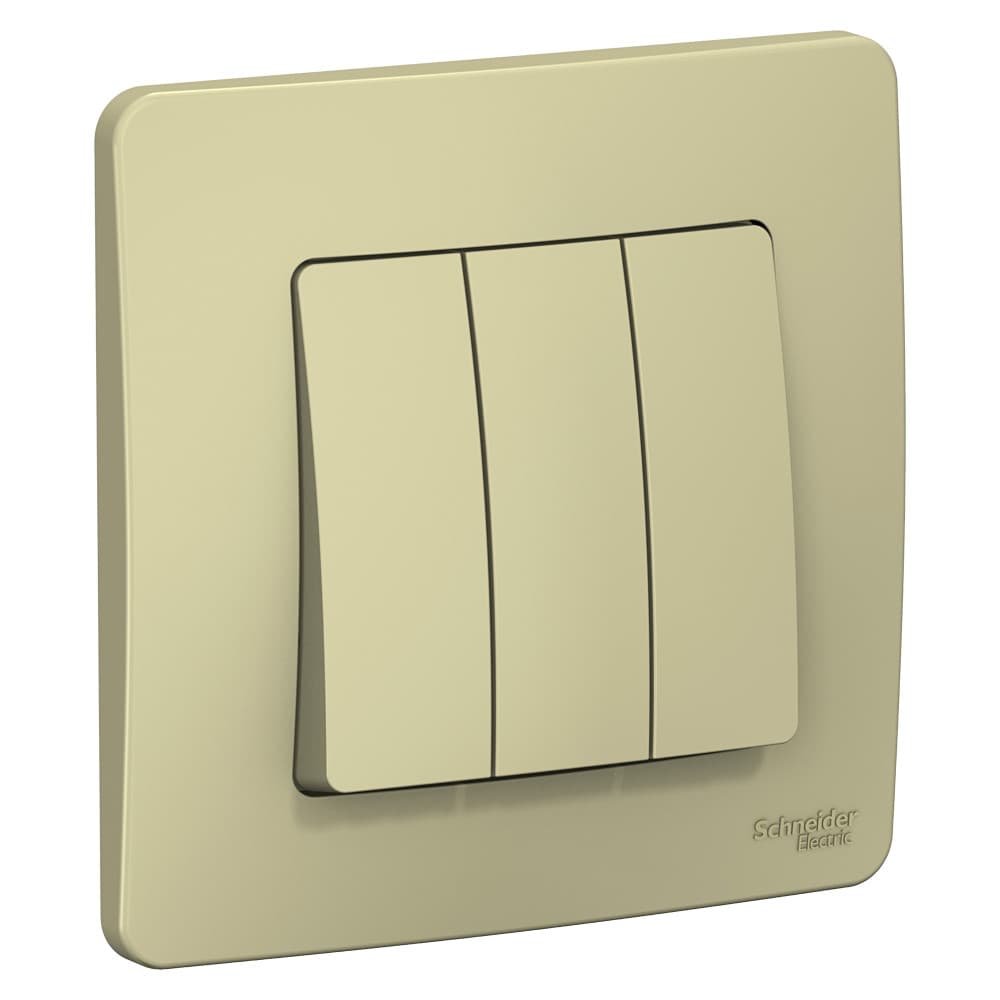 Выключатель трехклавишный Schneider Electric Blanca бежевый BLNVS100507