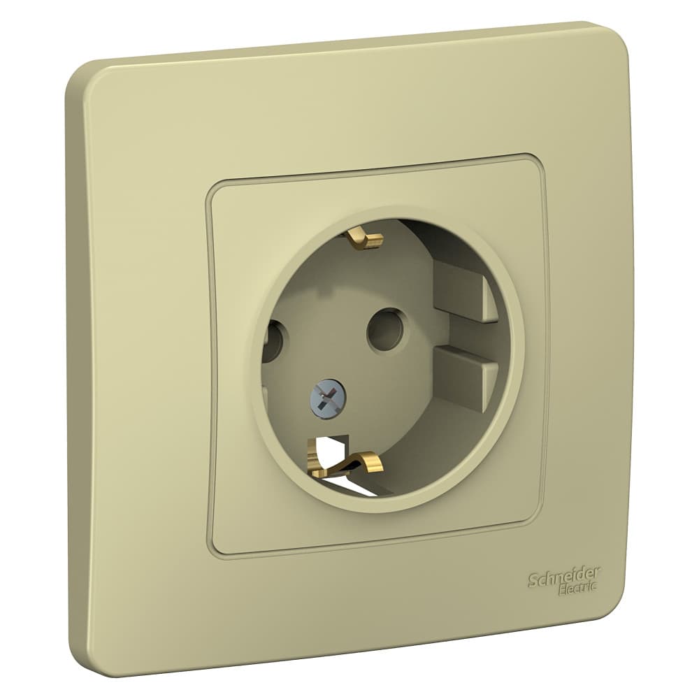 Розетка с заземлением Schneider Electric Blanca бежевый BLNRS001017