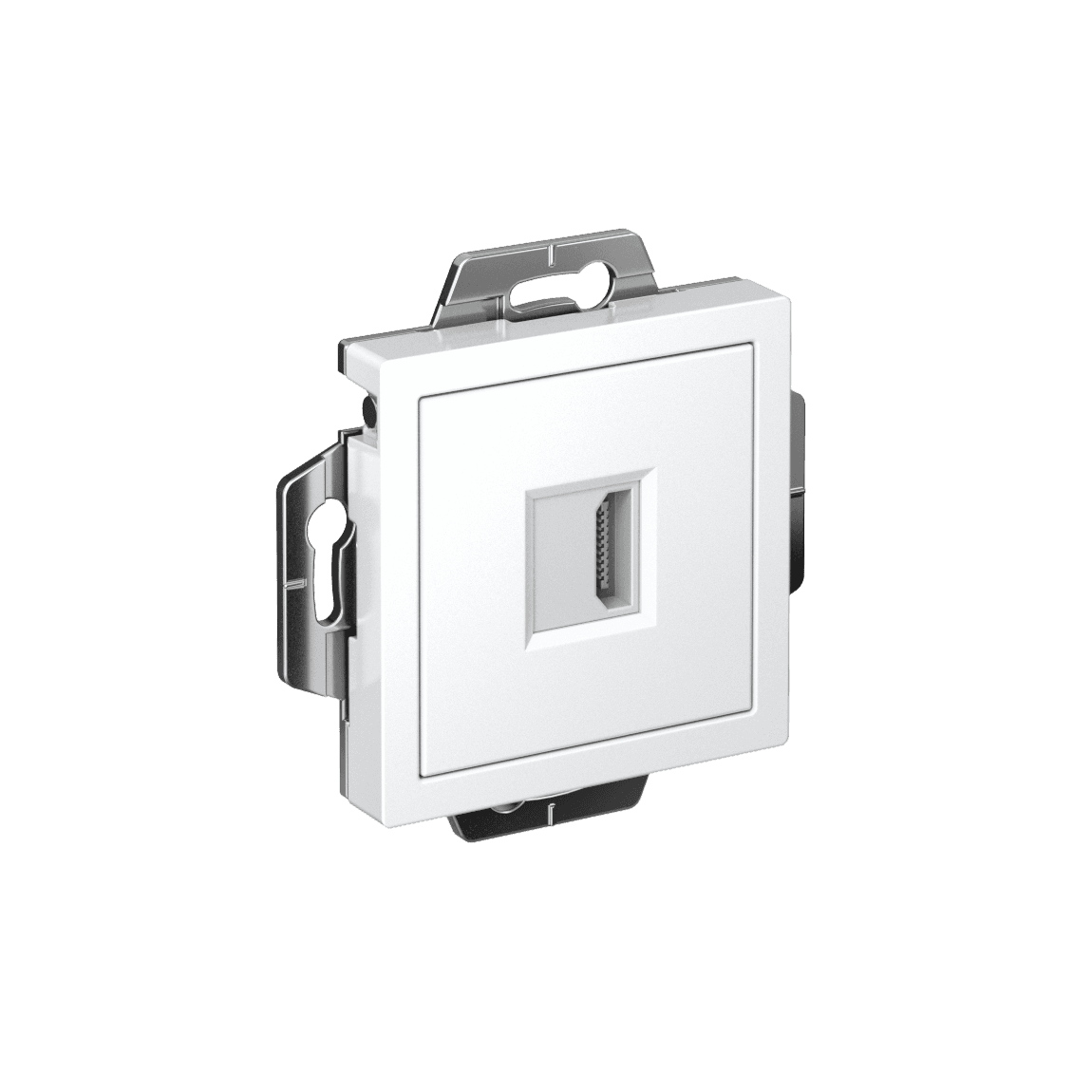 Розетка HDMI Systeme Electric AtlasDesign ATN000180, цвет белый, механизм с накладкой, для скрытого монтажа