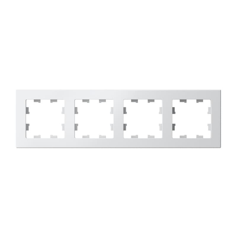 Рамка 4-постовая Systeme Electric ATLASDESIGN ATN000104 (белая) - вид прямо