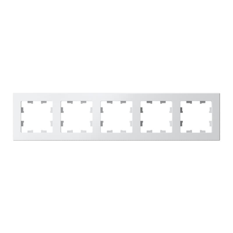 Рамка для выключателей и розеток Systeme (Schneider) Electric AtlasDesign 5-местная ATN000105 (белая)