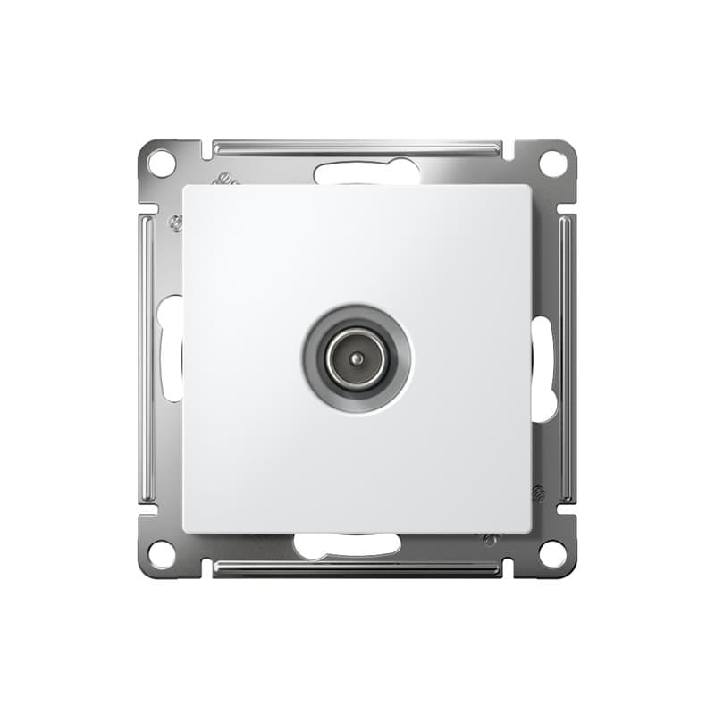 Розетка TV антенная Systeme Electric ATLASDESIGN ATN000193 (белая) - вид прямо