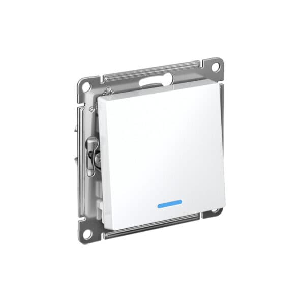 Выключатель одноклавишный Systeme Electric ATLASDESIGN с подсветкой (белый)