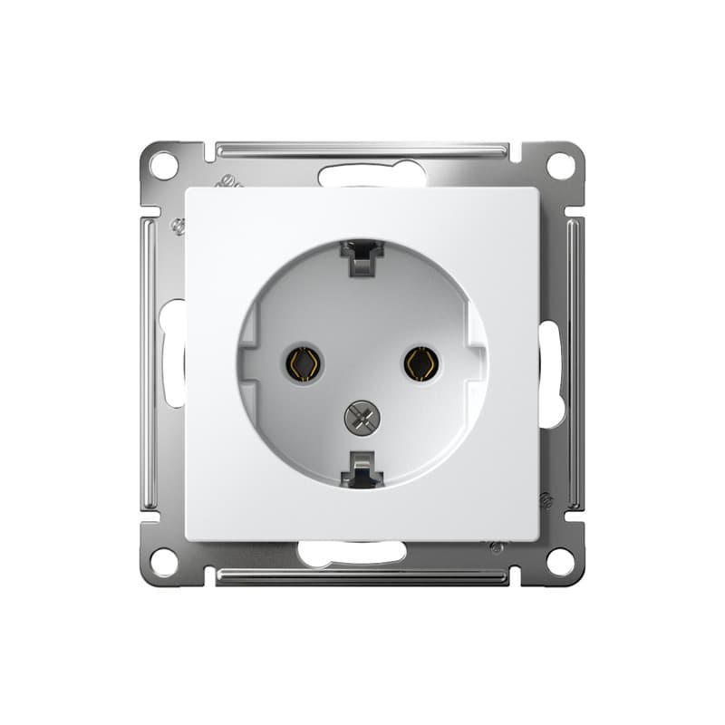 Розетка с заземлением Systeme (Schneider) Electric AtlasDesign ATN000143 (белый)