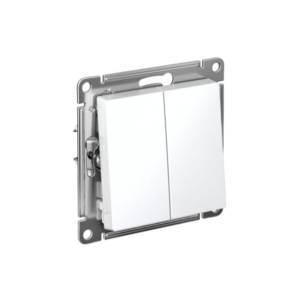Выключатель двухклавишный Systeme Electric ATLASDESIGN ATN000151 (белый)