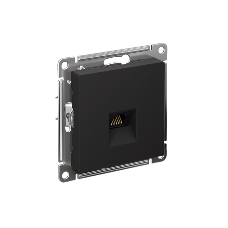 Розетка компьютерная RJ45 Systeme Electric ATLASDESIGN карбон ATN001083