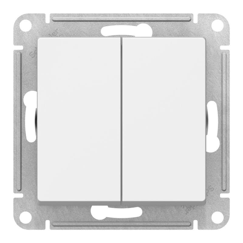 Выключатель перекрестный двухклавишный Systeme Electric ATLASDESIGN ATN000173 (белый) - старое фото