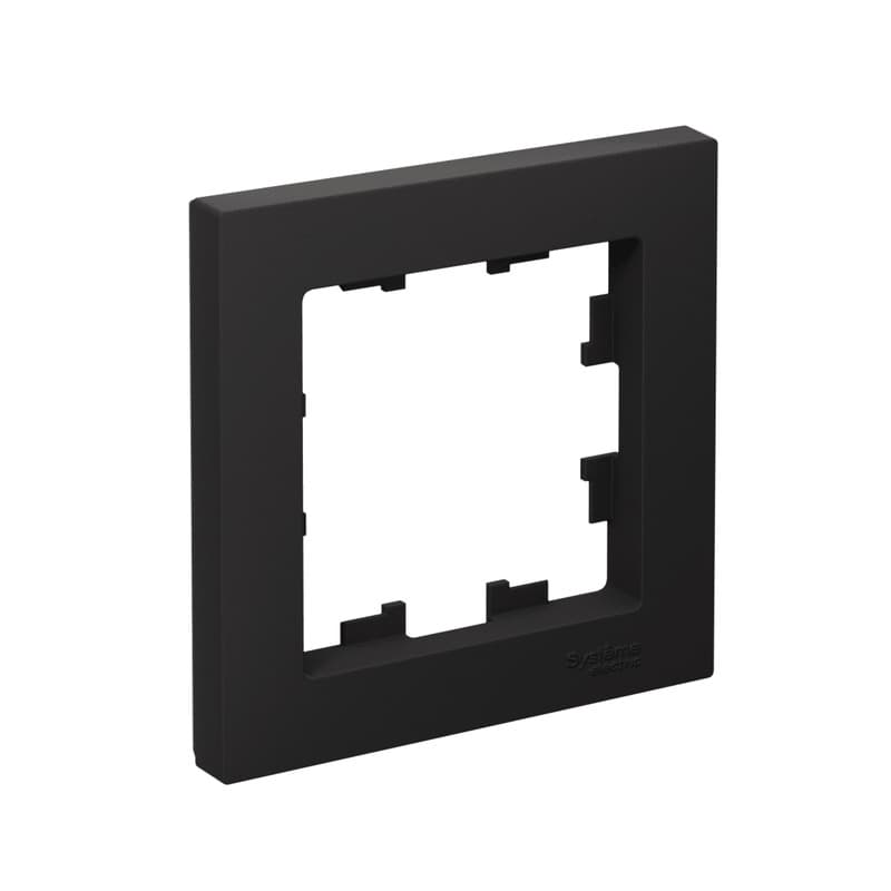 Рамка Systeme Electric AtlasDesign ATN001001 карбон для розеток и выключателей