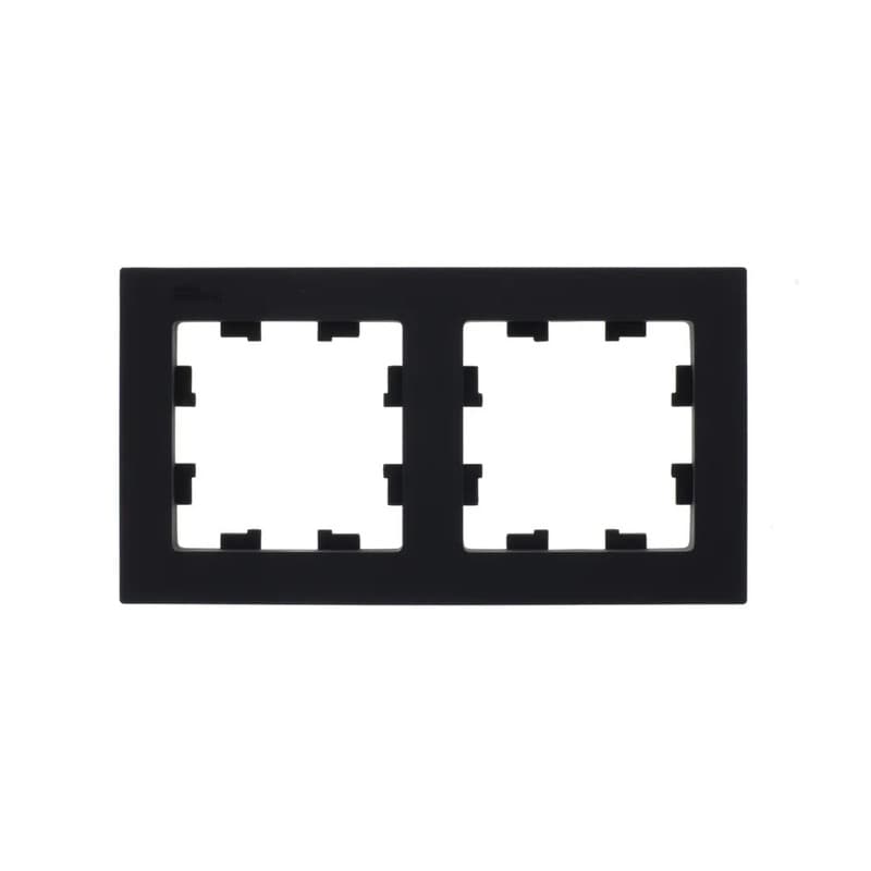 Рамка для выключателей и розеток Systeme (Schneider) Electric AtlasDesign 2-местная ATN001002 (карбон)