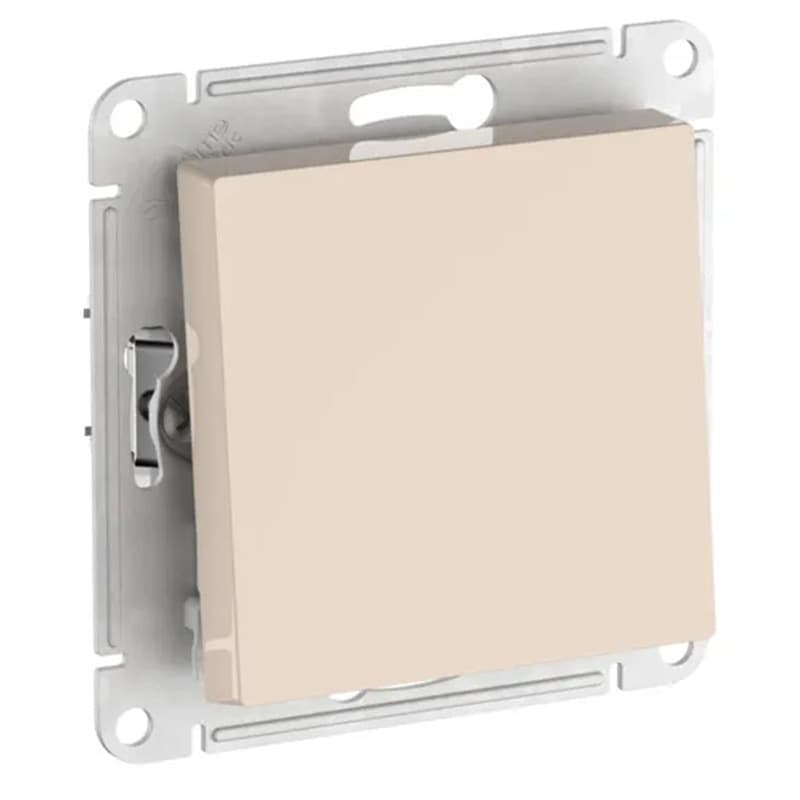 Выключатель одноклавишный Systeme Electric AtlasDesign ATN000211S бежевый с быстрозажимными клеммами