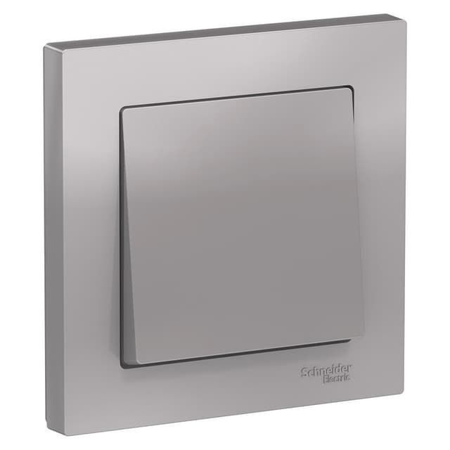 Выключатель одноклавишный Schneider Electric AtlasDesign алюминий ATN000312