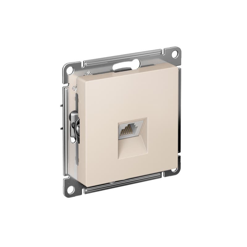 Розетка компьютерная Systeme Electric AtlasDesign ATN000283 бежевого цвета с разъемом RJ-45