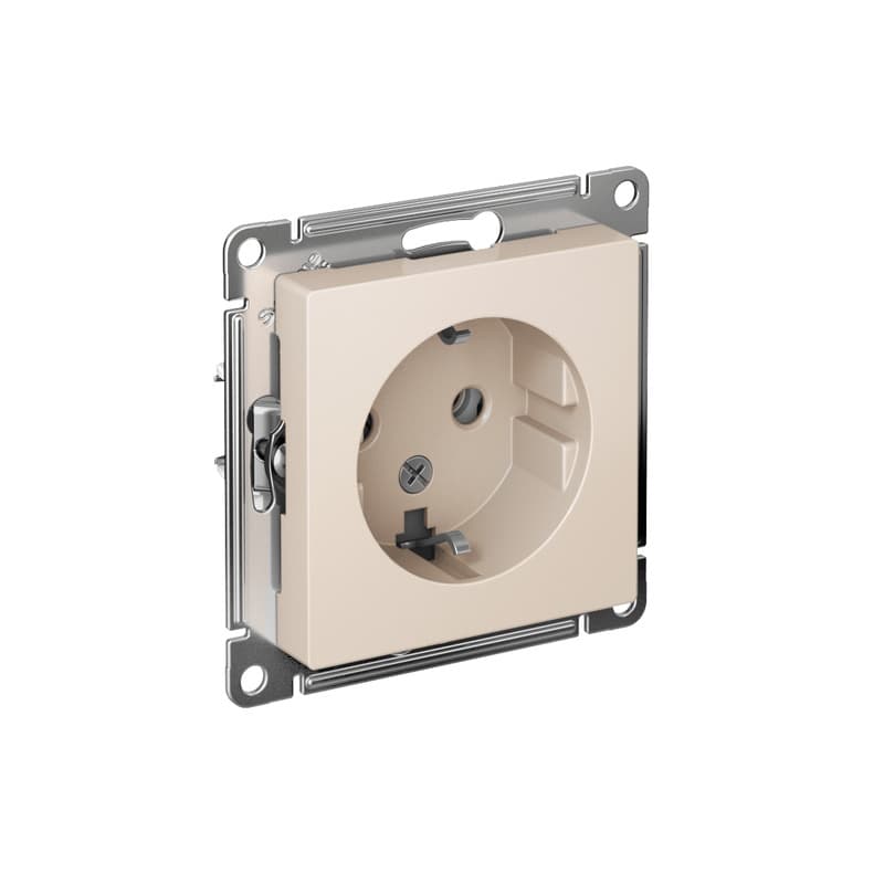 Розетка Systeme Electric AtlasDesign ATN000243 бежевого цвета