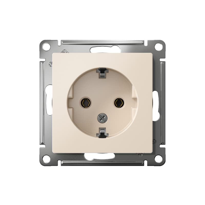 Розетка с заземлением Systeme (Schneider) Electric AtlasDesign ATN000243 (бежевый)