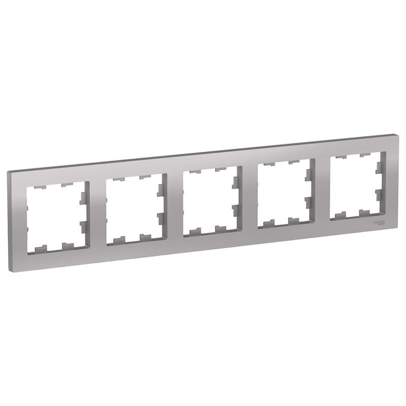 Рамка Schneider Electric AtlasDesign 5-местная алюминий ATN000305