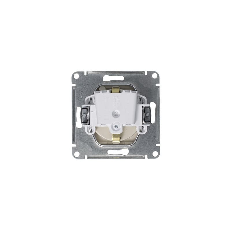 Розетка с заземлением защитными шторками и крышкой Schneider Electric AtlasDesign алюминий ATN000346