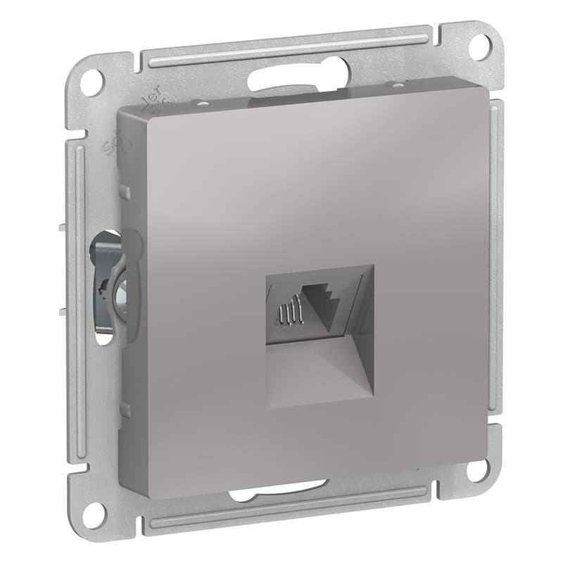 Розетка телефонная Schneider Electric AtlasDesign алюминий ATN000381