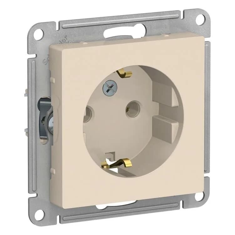 Розетка Systeme Electric AtlasDesign ATN000243 бежевого цвета - старое фото