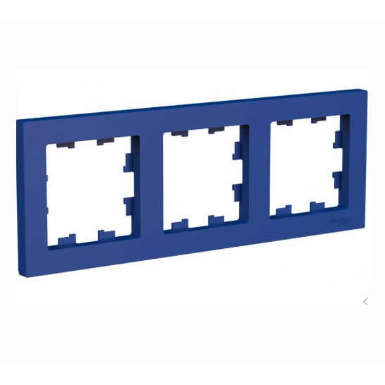 Рамка Schneider Electric AtlasDesign 3-местная аквамарин ATN001103
