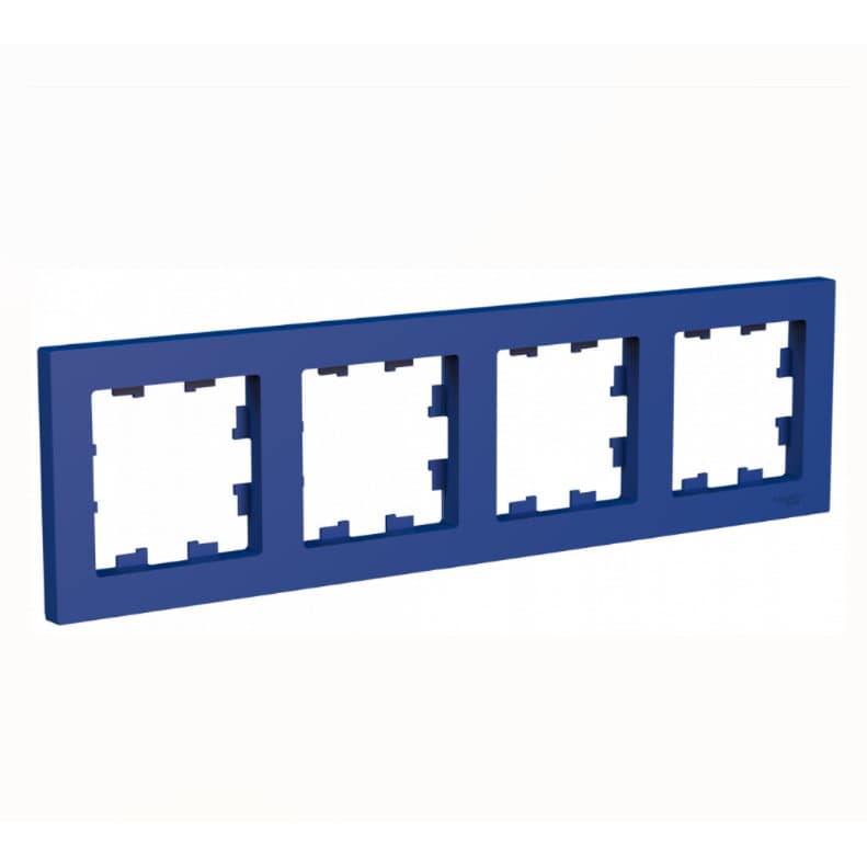 Рамка Schneider Electric AtlasDesign 4-местная аквамарин ATN001104