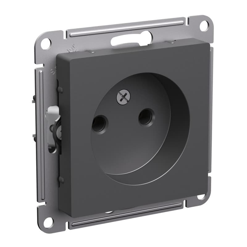 Розетка без заземления Schneider Electric AtlasDesign базальт ATN001441