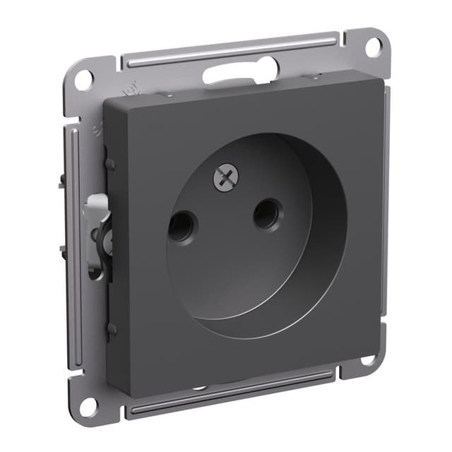 Розетка без заземления Schneider Electric AtlasDesign базальт ATN001441