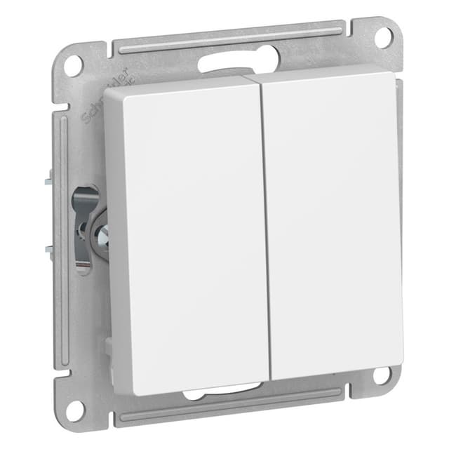 Выключатель двухклавишный Schneider Electric AtlasDesign лотос ATN001351