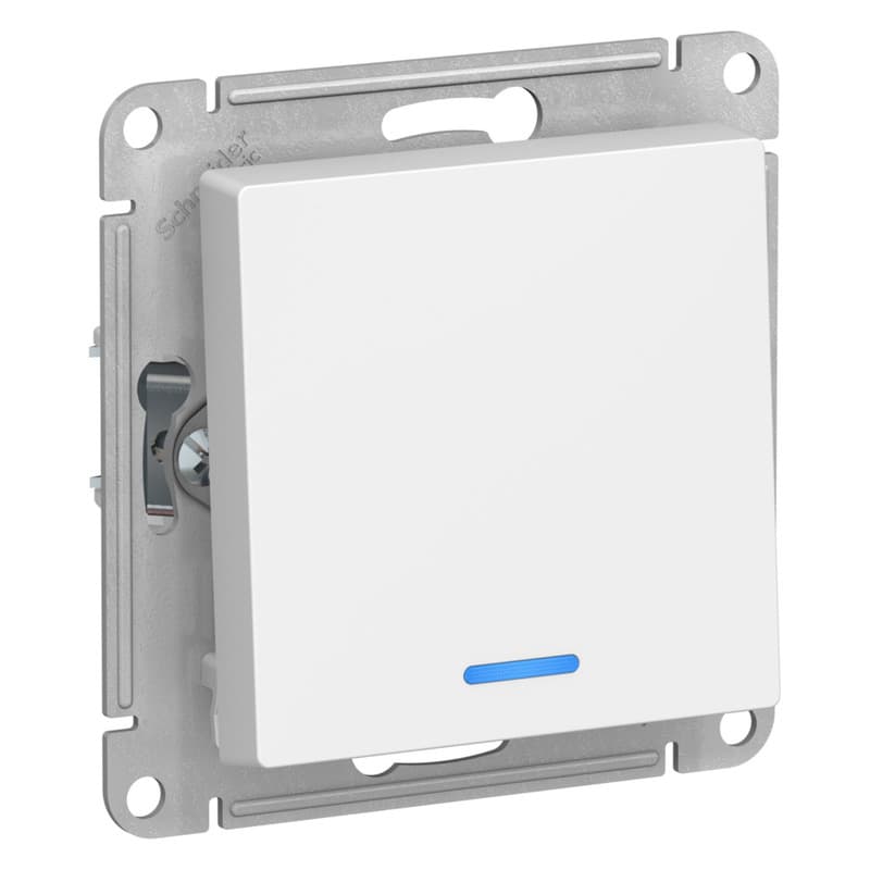 Выключатель одноклавишный с подсветкой Schneider Electric AtlasDesign лотос ATN001313