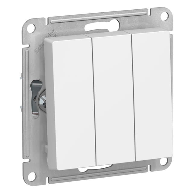 Выключатель трехклавишный Schneider Electric AtlasDesign лотос ATN001331