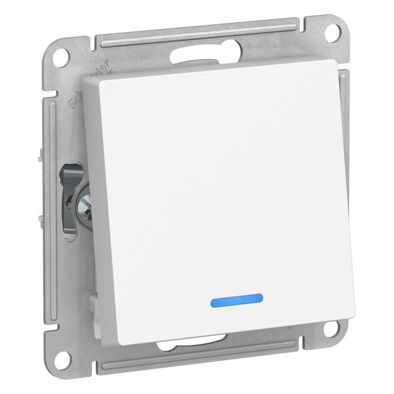 Выключатель одноклавишный проходной с подсветкой Schneider Electric AtlasDesign лотос ATN001363