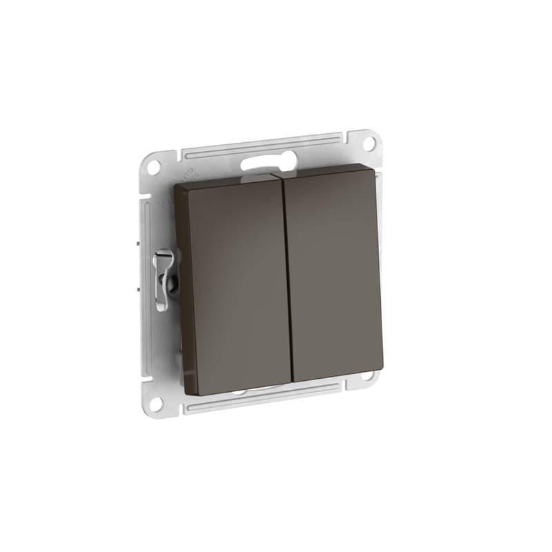 Выключатель двухклавишный Schneider Electric AtlasDesign мокко ATN000651S