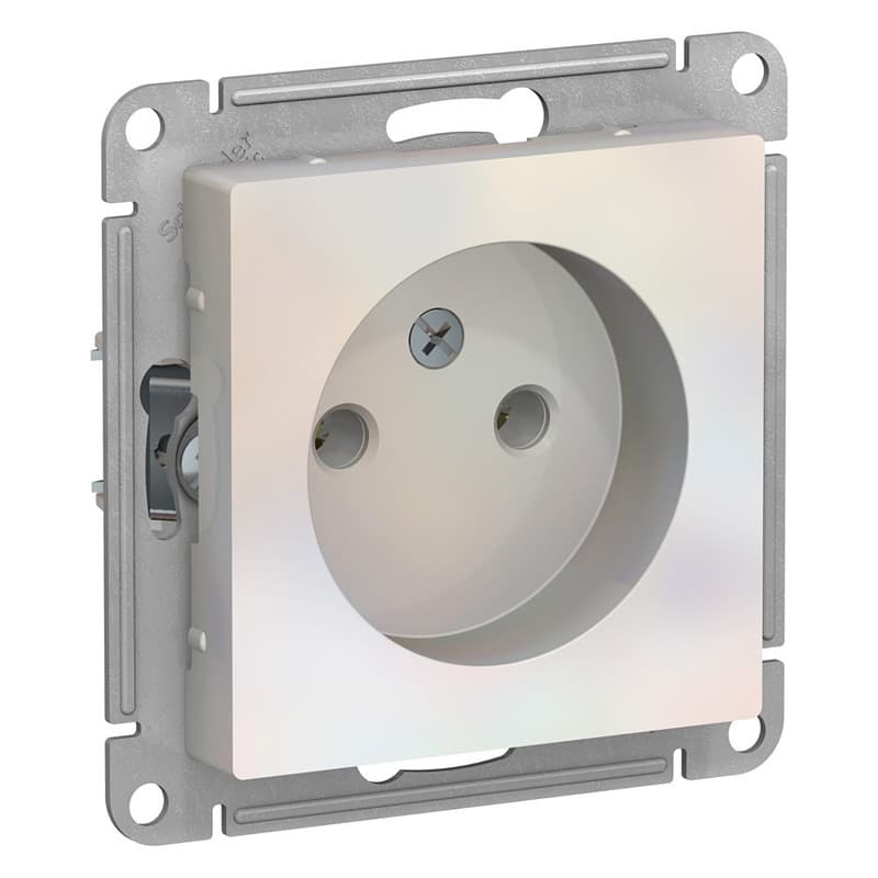 Розетка без заземления Schneider Electric AtlasDesign жемчуг ATN000441